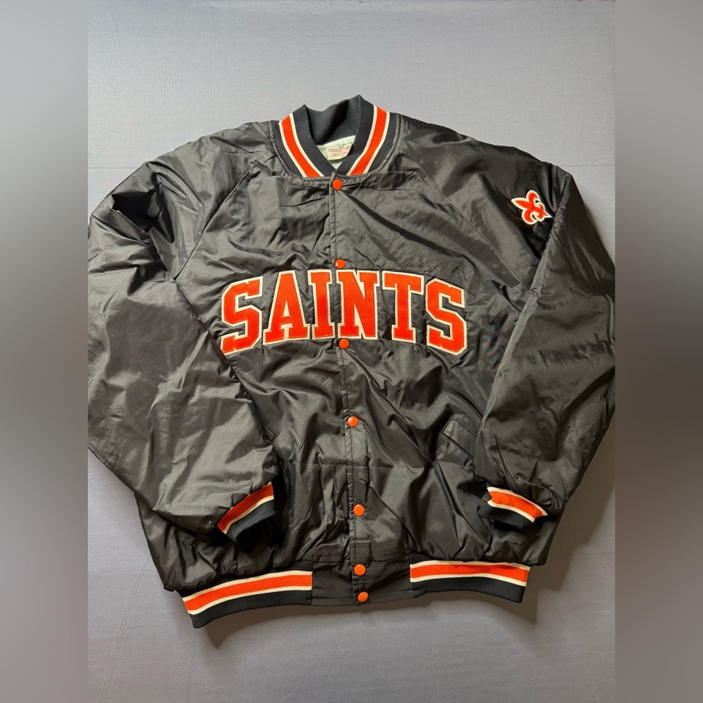 Vintage Saints Jacket Black & Orange XL#0931